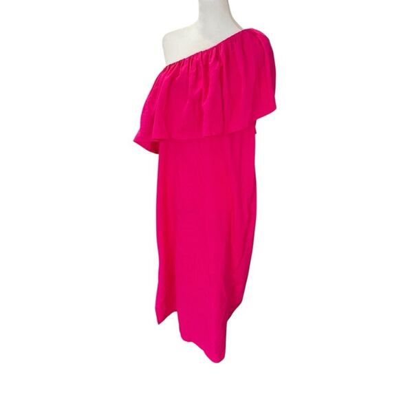 Tuckernuck Pomander Place Florencia One Shoulder Ruffle Linen Blend Midi Dress P - Picture 4 of 9